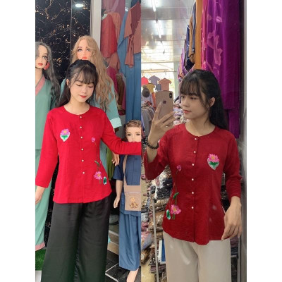 Ba ba thêu truyền thống vải lụa cao cao cấp, thời trang nữ,