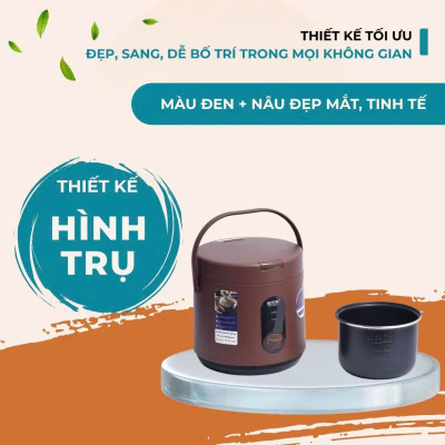 Nồi Cơm Điện Mini 0,8L Bennix Thailand BN-MRC08. hàng chính hãng Bảo hành 12 tháng