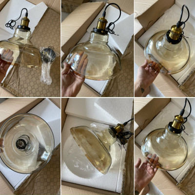 Đèn thả BITON chao thủy tinh cao cấp trang trí nội thất hiện đại kèm bóng led ST64 [ẢNH THẬT 100%]