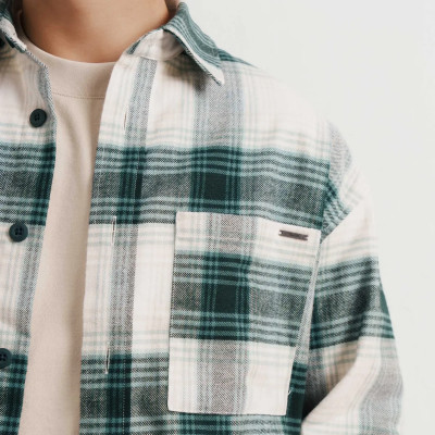 Áo sơ mi tay dài nam vải flannel Form Oversize - ROUTINE 10F25SHL002