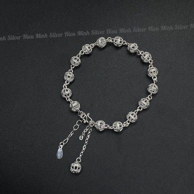 Lắc Tay Nữ Bạc Ta Bí Ngô BẠC HIỂU MINH LTU635