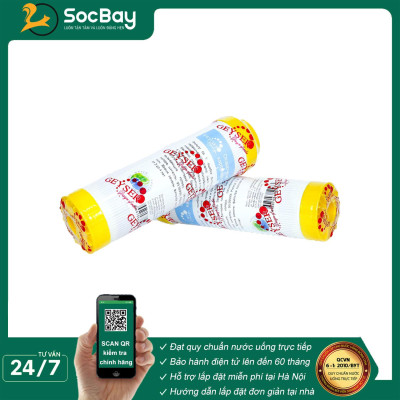 Combo 2 lõi lọc nước 12 dùng cho các dòng máy NANO và UF, Lõi PP.2IN1.GAC, Cation - Hàng Chính Hãng