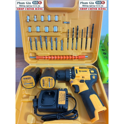 Máy Khoan Dùng Pin 16.8V Hukan HK-XC5 Không Chổi Than - Tặng Bộ Phụ Kiện 24 Chi Tiết Phụ Kiện Đi Kèm chính hãng