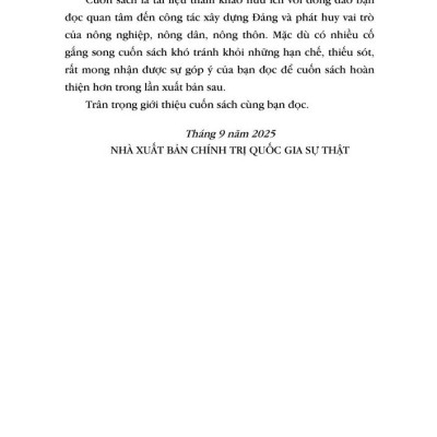 Đảng và Dân trong thời kỳ mới - bản in 2025
