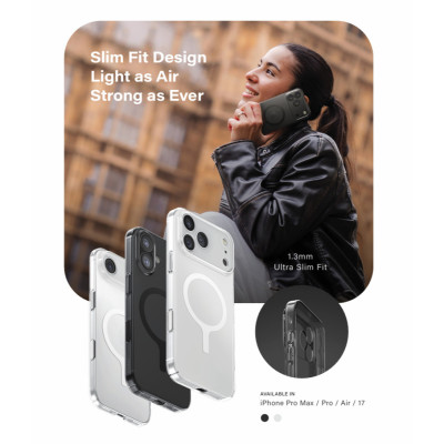 Ốp Lưng Cho iPhone 17/ 17 Air/ 17 Pro/ 17 Pro Max UNIQ AIRSUIT Mỏng Nhẹ Nút Cảm Ứng Camera Hỗ Trợ MagClick Ốp Che Cụm Cam Hàng Chính Hãng