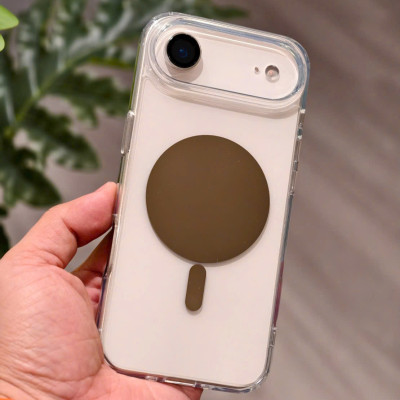 Ốp lưng trong suốt gương MirrorMag hỗ trợ selfie sạc từ tính nam châm magnetic không dây cho iPhone 17 Pro Max / 17 Air hiệu WIWU Mirror Viền TPU lưng PC chống ố, đệm khí chống sốc, viền bảo vệ camera - Hàng nhập khẩu