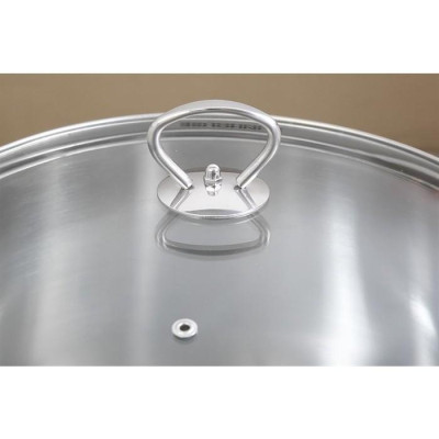 Nồi luộc gà inox 3 đáy nắp kính 28 cm Sunhouse SH28LG - Hàng Chính Hãng