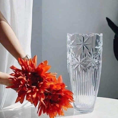 Lọ Hoa Pha Lê Crystalite Perseus Bohemia Bom Mài hoa thị Hàng chính hãng