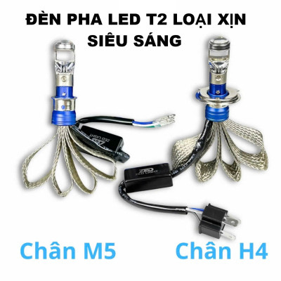 Đèn Pha LED Bi Cầu T2 – Ánh Sáng Chuẩn, Cắm Zắc Không Cần Độ Chế, Dễ Lắp Mọi Xe