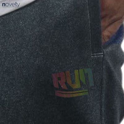 Quần jogger nam Novelty Regular fit họa tiết in phản quang Xám melange NQGMMDMT3R230832Q