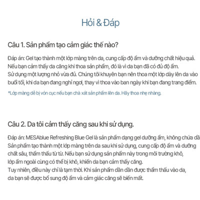 Kem Dưỡng Ẩm Mặt MESABLUE REFRESING BLUE GEL 5ml x 20ea