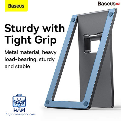 Giá đỡ kim loại xếp gọn hàng chính hãng Baseus BS-LVN012-GY cho điện thoại/tablet siêu mỏng