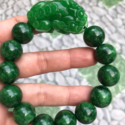 VÒNG TAY PHONG THỦY ĐÁ CẨM THẠCH TỲ HƯU HÚT TÀI LỘC MAY MẮN VÒNG NAM MỆNH THỦY , MỆNH MỘC ĐEO Ạ NAM TAY TO 75KG - 90KG ĐEO