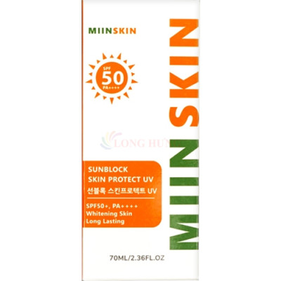 Kem chống nắng MIINSKIN SPF 50 PA++++ (70ml) - Hàng chính hãng