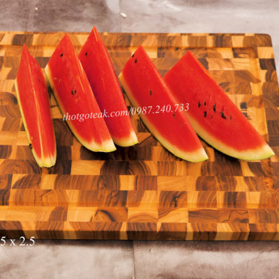 Thớt Gỗ Teak Cao Cấp - Cắt Thái, Trang Trí - 35x25x2,5cm - DC02 | HTX DAO PHÚC SEN
