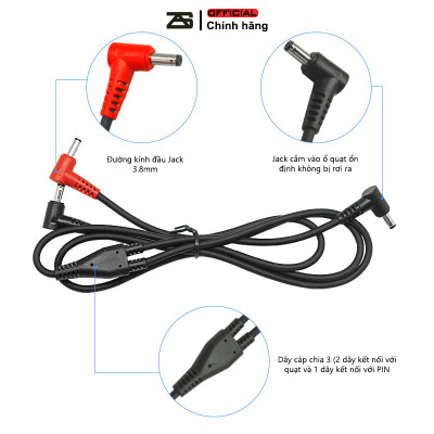 Bộ Phụ Kiện Áo Điều Hòa ZASKY Nhật Bản Cao Cấp, Dành Cho Người Lao Động Ngoài Trời Nắng Nóng, Quạt 12V Không Chổi Than, PIN 40.000mAh, BH 12 Tháng