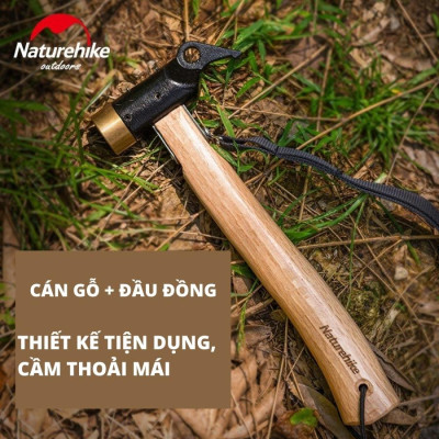 Đồ cắm trại búa thép đóng cọc lều Naturehike campoutvn NH20PJ083 du lịch dã ngoại đẹp sang glamping đúc nguyên khối A198