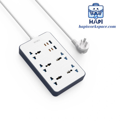 Ổ điện hàng chính hãng WiWU Power Strip PS524 20W GaN 11-in-1 Wi-S006, đa chức năng