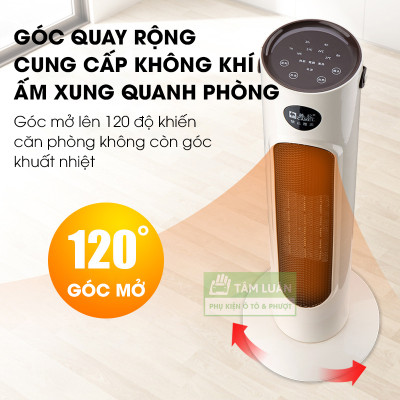 Máy sưởi ấm phòng ngủ, quạt sưởi gốm cho phòng 25m2, máy sưởi mini nóng nhanh an toàn cho trẻ em - Hàng chính hãng