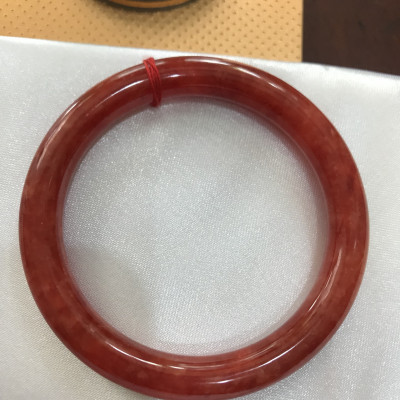 Vòng Cẩm Thạch Đỏ Đẹp A Ni 48mm x chột 7,2mm màu đỏ bông tươi sáng bóng đẹp nữ 40kg - 48kg mệnh hỏa mệnh thổ đeo xuất sắc đẹp món quà tặng ý nghĩa ạ