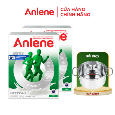 Combo 2 Sữa Bột Anlene Hương Vanilla (Hộp giấy 1200g)