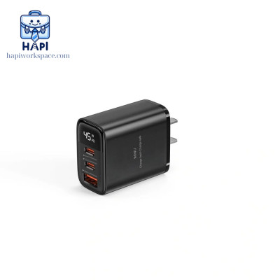 Củ sạc GaN hàng chính hãng WiWU Firefly 45W Wi-G011: 3 cổng, hỗ trợ PPS 21V, QC3+, sạc nhanh đa thiết bị