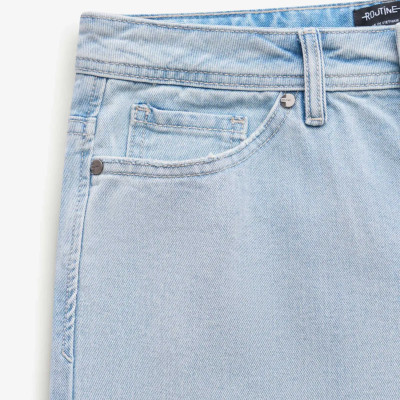 Quần short denim nam nhãn point. Straight - ROUTINE 10F25DPS002