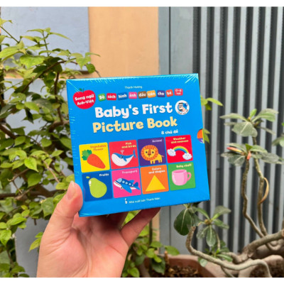 Bộ Sách - Baby First Picture Book - Song Ngữ Anh Việt - Bìa Cứng 8 Chủ Đề Quét QR File Nghe