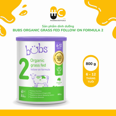 Sản phẩm dinh dưỡng công thức hữu cơ Bubs Organic Grass Fed Follow-On Formula 2 (6–12 tháng tuổi)