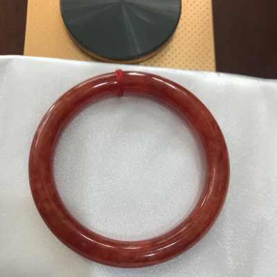 Vòng Cẩm Thạch Đỏ Đẹp A Ni 48mm x chột 7,2mm màu đỏ bông tươi sáng bóng đẹp nữ 40kg - 48kg mệnh hỏa mệnh thổ đeo xuất sắc đẹp món quà tặng ý nghĩa ạ