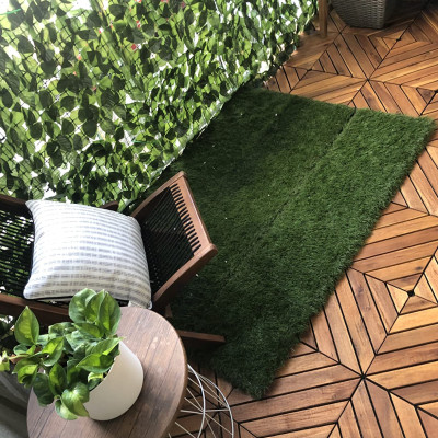 Sàn Gỗ Lót Ban Công Thương Hiệu ANKAN Màu Nâu Vàng Nan Hoa, Vỉ Gỗ Lót Sàn Dùng Để Lót Sân Vườn, Nhà Tắm, Phòng Spa, Có Phủ PU, Siêu Bền, Chống Thấm, Chống Trơn Trượt, Tiêu Chuẩn Xuất Khẩu (9 Vỉ) - Hàng Chính Hãng