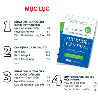 Combo 3 cuốn sách: Bí mật dinh dưỡng + Toàn cảnh dinh dưỡng + Liệu trình dinh dưỡng