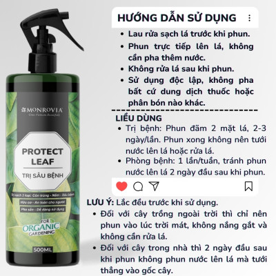 Combo phân bón toàn diện MONROVIA hữu cơ giúp cây khỏe, lá xanh mướt cho cây cảnh, dung tích 1.5l