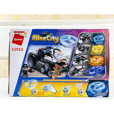 Bộ đồ chơi xếp hình mô hình xe cảnh sát Hawkeye Crawler 11012 - QMAN