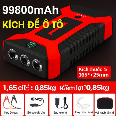 Bộ Kích Đề Nổ Ô Tô Kiêm Sạc Dự Phòng Có Đèn Pijn Nhật Bản Loại Xịn – Cứu Hộ Xe Nhanh Chỉ Trong 3 Giây! ĐÈN TRANG TRÍ