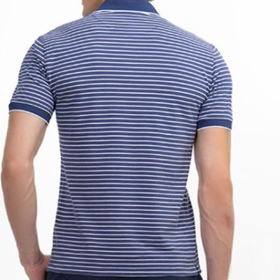 Áo Polo Nam Dệt Sọc Novelty NATMSNMCSR191045N - Xanh Dương Sọc Trắng