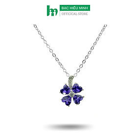 Dây Và Mặt Dây Chuyền Bạc Hiểu Minh DMD015B cỏ 4 lá