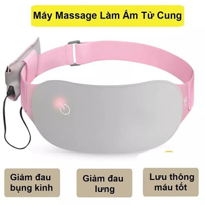 ( Tặng kèm sạc dự phòng) Đai Đeo Massage Giảm Đau, Sưởi Ấm Bụng Phụ Nữ Kỳ Kinh Nguyệt Bằng Sóng Hồng Ngoại Cao Cấp 