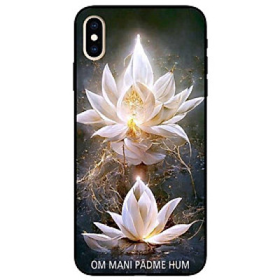 Ốp lưng dành cho Iphone X - Xs - Xs Max - XR - 11 - 11 Pro Max - Om Mani Sen Trắng - Hàng Chính Hãng