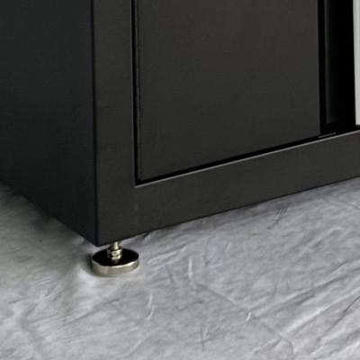 Tủ dụng cụ CSPS 61cm - 01 hộc kéo màu đen chân tăng chỉnh ván gỗ vách lưới (tay cầm trắng)