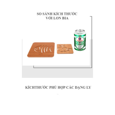 Miếng Lót Ly, Lót Nồi Bằng Gỗ Nhiều Mẫu Khác Nhau