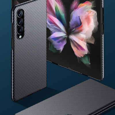 Ốp lưng dành cho Samsung Galaxy Z Fold 3 hiệu X Level vân sợi carbon chống sốc chống vân tay chống bẩn - Hàng nhập khẩu