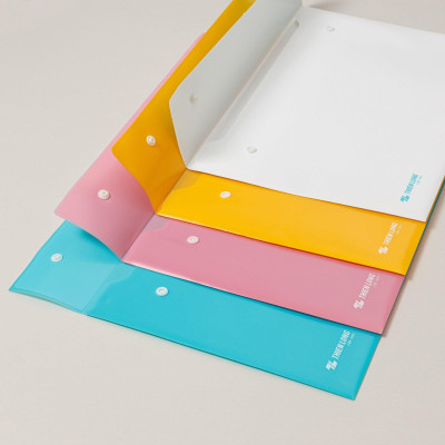 Bìa Nút Màu Pastel F4 - Thiên Long CBF-003 - Vàng Pastel (Sức Chứa 125 Tờ A4)