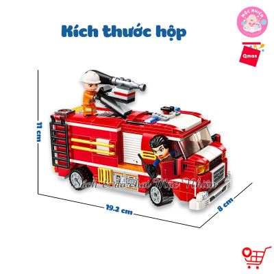Đồ chơi lắp ráp, xếp hình Qman 12012 - Chữa cháy nổ bình ga (370 mảnh ghép)