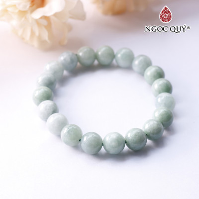 Vòng tay đá cẩm thạch hạt 10mm - Ngọc Quý