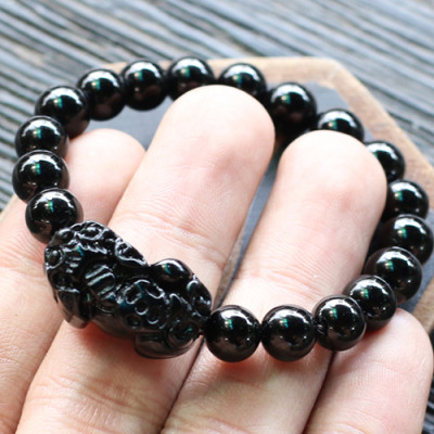 Vòng Đá Obsidian Phối Tỳ Hưu Ngọc Quý Gemstones