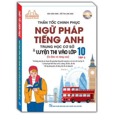Sách - Bộ Đề Luyện Thi Môn Tiếng Anh Vào Lớp 10 + Thần Tốc Chinh Phục Ngữ Pháp Tiếng Anh Trung Học Lớp 10 - Combo 2 Tập - Minh Thắng