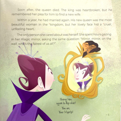 Sách - Truyện Cổ Tích Hay Nhất Thế Giới - Nàng Bạch Tuyết Và Bảy Chú Lùn - Snow White And The Seven Dwarfs