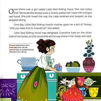 Sách - Truyện Cổ Tích Hay Nhất Thế Giới - Cô Bé Quàng Khăn Đỏ - Littele Red Riding Hood