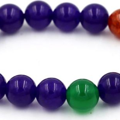 Vòng tay chuỗi hạt thạch anh tím 3 sao MS129